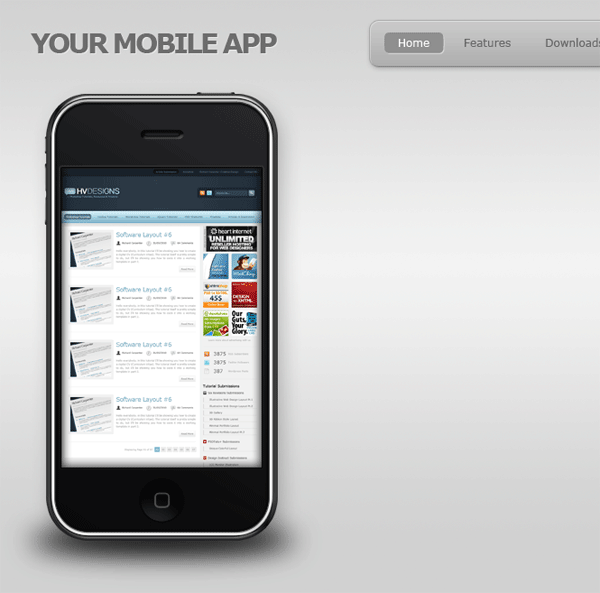 Mobile App Layout #2