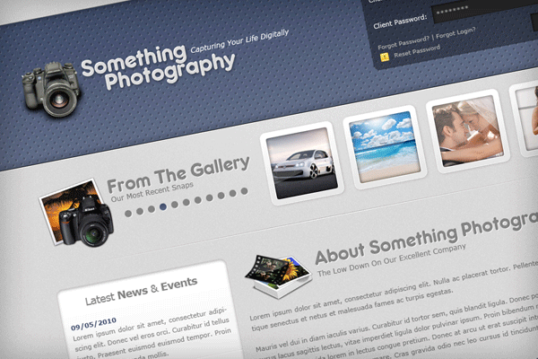 Photography Web Layout